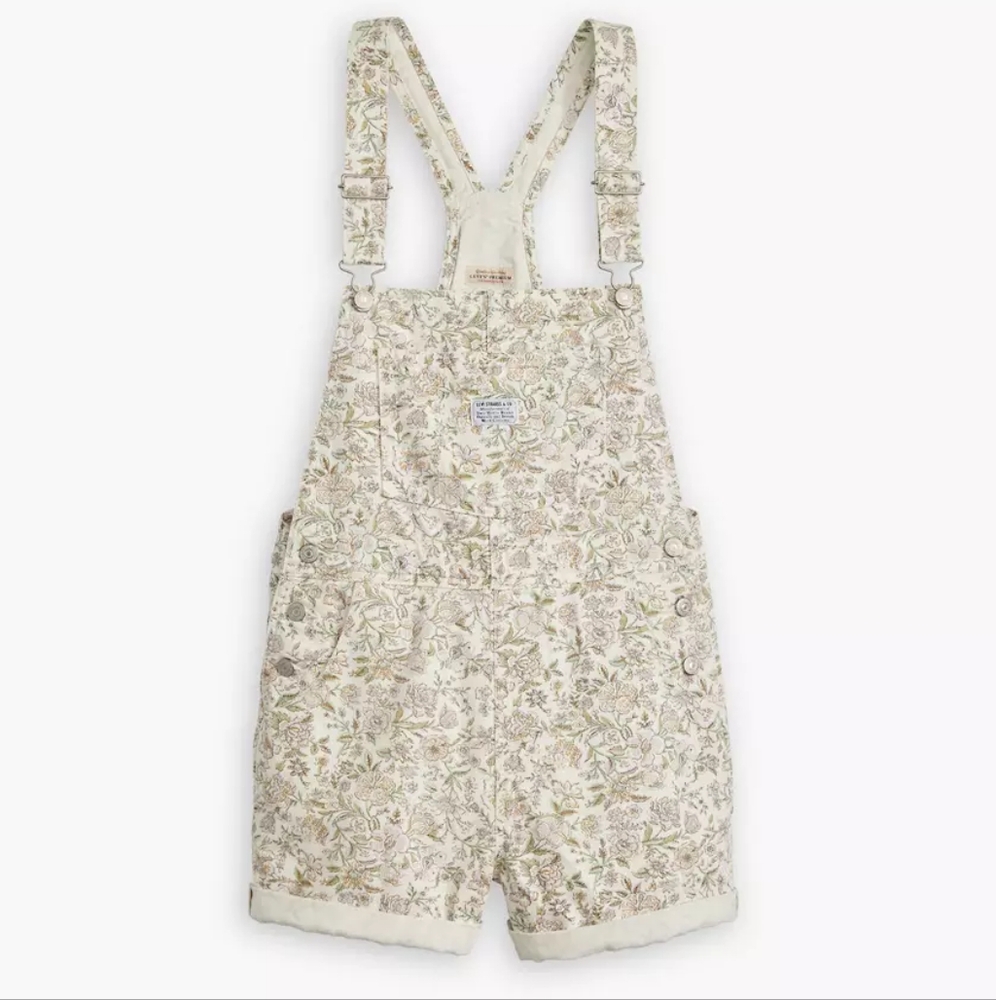 Levi's Vintage Women's Shortalls Overalls Floral Shorts